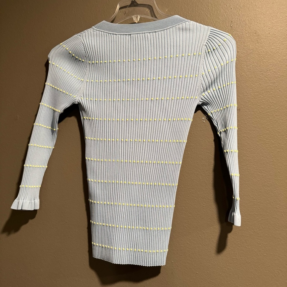 Sandro Lace Up Knit Top Size 1 - Picture 2 of 5